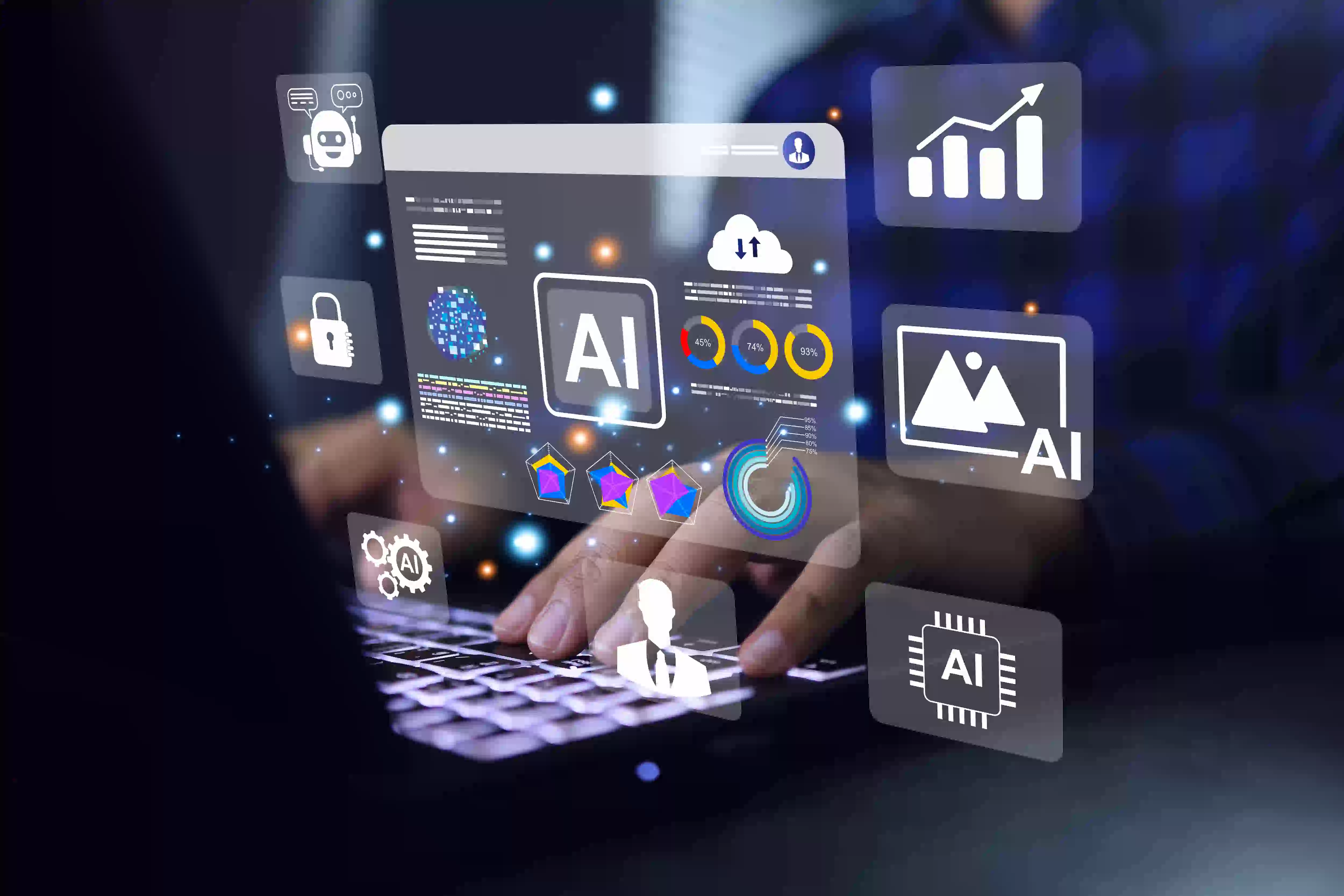 Word AI written on a laptop screen - Boosting Traditional EA with AI Advancements 
